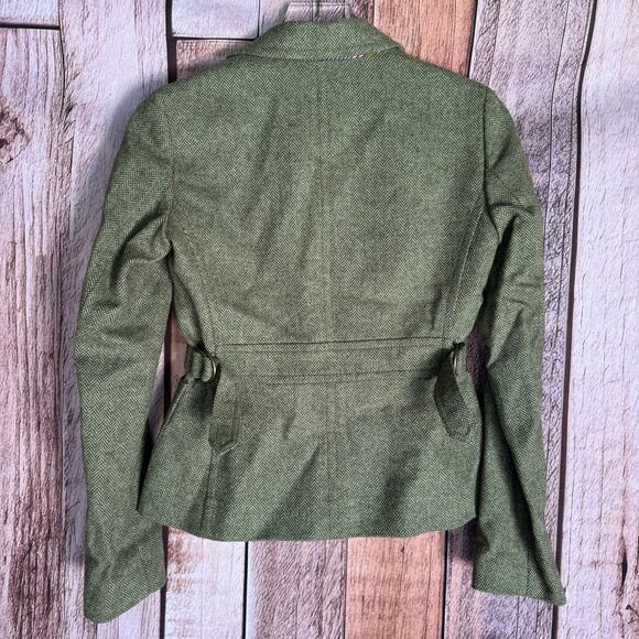 J.Crew Wool Herringbone Blazer Robert Noble Size 2  Fall Classic Preppy Work - Picture 2 of 9